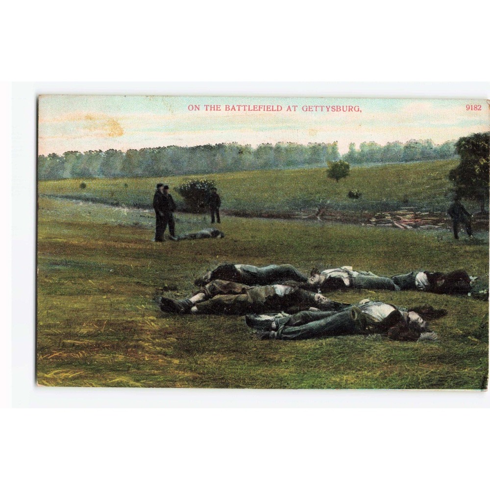 Vintage 1914 Gettysburg Battlefield Postcard AC Bosselman 9182 Made in Germany